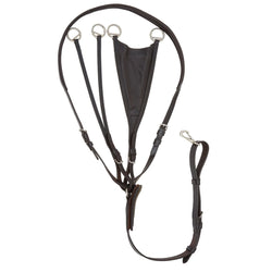 EcoRider Ultra Comfort Running and Bib Martingale Wool Padded Leather Black/Brown