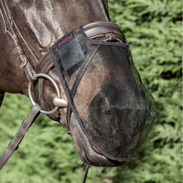 LeMieux Comfort Shield Nose Filter Mesh UV Fly Head Shaking Net Black/Brown x 2