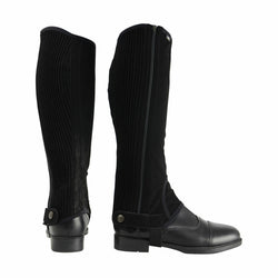 Hy LAND Children's Synthetic Padded Nubuck Half Chaps Black/Brown Small - XLarge