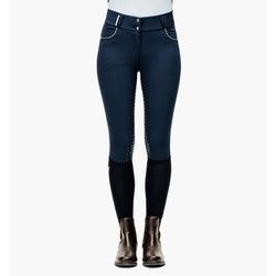 Horseware Ladies Newmarket Mid Rise 4 Way Stretch Breeches Full Seat Navy 24-38