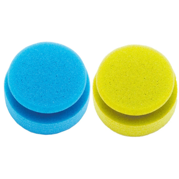 Lincoln Circular Grip Sponge Easy Grip Shape Bathing and Washing Sponge Blue/Yello