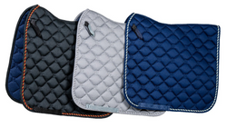 Horseware Newmarket Dressage Saddlepad Whitney Gold Navy Grey Black/Navy/Grey