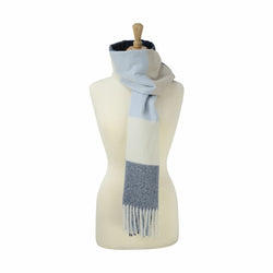 HyFASHION Cumbria Soft Touch Scarf Square Check Tasselled Edge Navy/Black/Pink