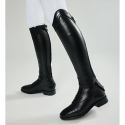 LeMieux Field Riding Boot Long Leather Lace Front Competition Riding Boots Black