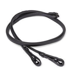 EcoRider Inside Grip Reins Soft Eco Leather Half Rubber Showing Rein Black/Brown