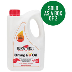 Horse First Omega D Oil Flax Seed Vitamin D + 3, 6 and 9 Health Supplement 4L x 2