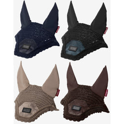 LeMieux Rhone Crochet Fly Hood Veil Ear Net 2022 Navy/Petrol/Prosecco/Espresso