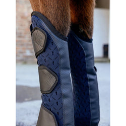 LeMieux Kudos 3D Mesh Travel Boots Light Protective Wicking Carbon Leg Wrap Navy