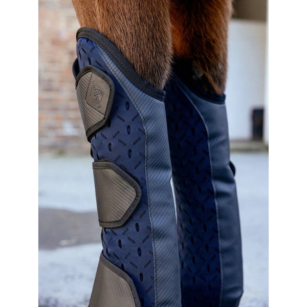 LeMieux Kudos 3D Mesh Travel Boots Light Protective Wicking Carbon Leg Wrap Navy