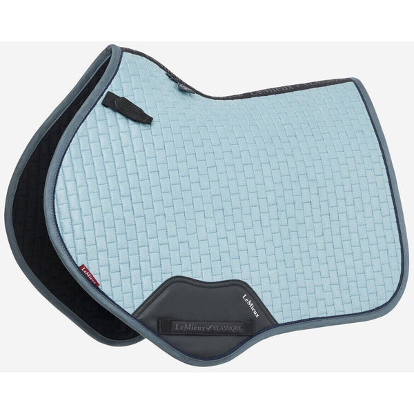 LeMieux ProSport Suede Close Contact Square Event Saddle Cloth Pad Ice/Mulberry/Ink SALE