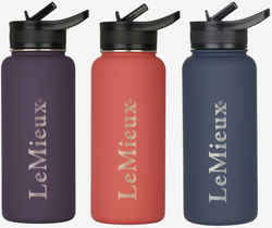 LeMieux Drinks Bottle Thermos Insulated Cold Water Sipper Juniper/Cranberry/Navy