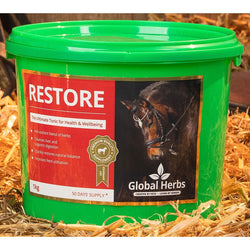 Global Herbs Restore Ultimate Health Liver Tonic Immune Support Horse Supplement