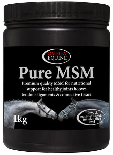 Omega Equine Pure MSM Joint Hoof Tendon Ligaments and Connective Tissue Supplement