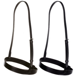 Hy Equestrian Plain Nose Band Noseband Hunter Cavesson Black/Brown Pony/Cob/Full