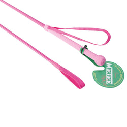 Mactack Junior Kids Childrens Short Riding Whip Crop S61 24' Neon Pink