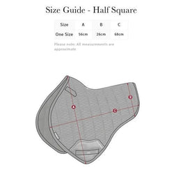 LeMieux Cotton Close Contact Half Square Event XC Mono 1/2 Numnah Black/White