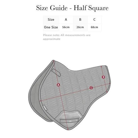 LeMieux Cotton Close Contact Half Square Event XC Mono 1/2 Numnah Black/White