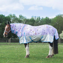 Gallop Trojan Pegacorn Fun Funky Printed Breathable Mesh Combo Fly Rug 5'6'-7'0'
