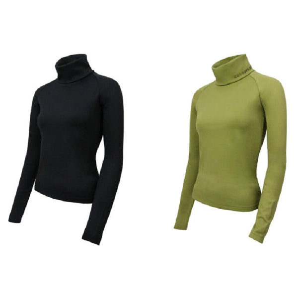 Coldstream Next Generation Legars Roll Neck Top Base Layer Black/Olive 5-14yrs