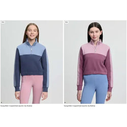 LeMieux Young Rider Cropped Kate Quarter Zip Sweatshirt Jumper Top Kids Age 7-14