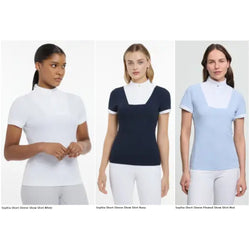 LeMieux Sophia Short Sleeve Show Shirt Ladies Pleated Technical Cool Top UK6-18