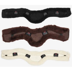 LeMieux Merino+ Anatomic Jumping Girth Cover Long GP Wool Black/Natural/Brown