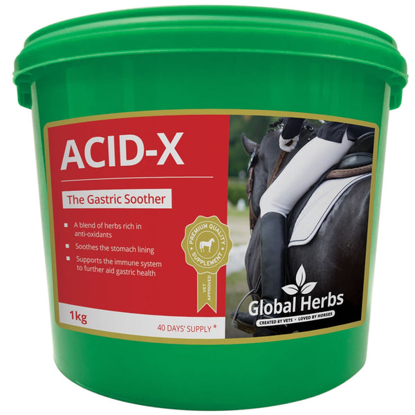 Global Herbs Acid-X Gastric Horse Stomach Lining Soothing Health Gut Supplement