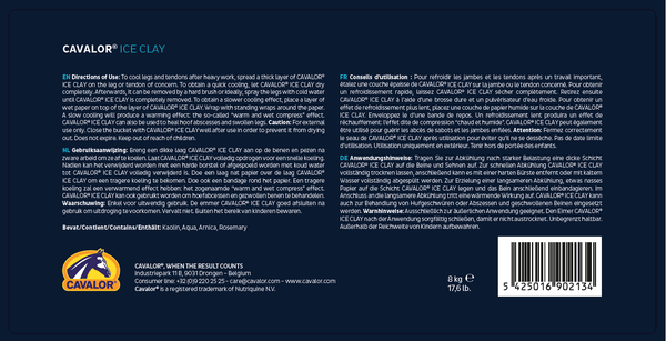 Cavalor Ice Clay 4kg/8kg Cooling Clay for Legs and Tendons After Exercise