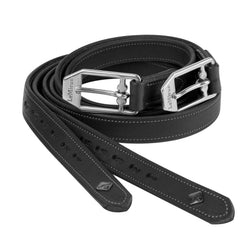 LeMieux Vector Stirrup Leathers Close Contact Nylon Core Brown/Black 130-145cm