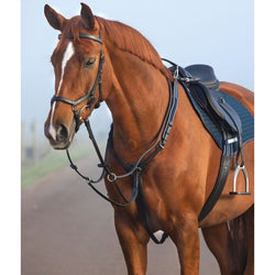 Horseware Micklem Breastplate With Martingale Ergonomic Elasticated Leather NEW