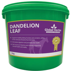 Global Herbs Dandelion Leaf Kidney Health Diuretic Detox Herbal Horse Supplement