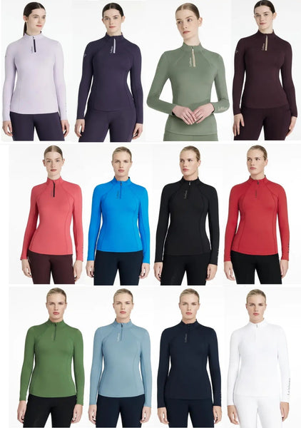 LeMieux Classique Base Layer Ladies 1/4 Zip Lightweight UV Technical Top UK 6-18
