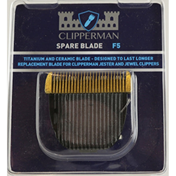 Clipperman F5 Titanium and Ceramic Snap On Adjustable Blade Set For Jewel Trimmers