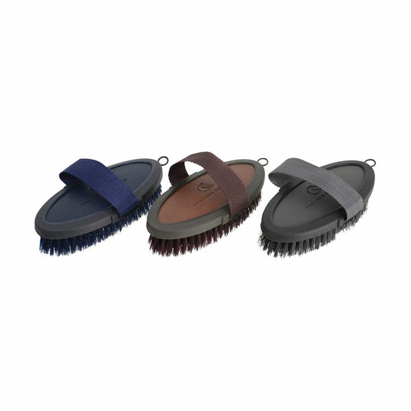 Coldstream Faux Leather Body Brush Soft PP Bristles Nylon strap Brown/Black/Navy