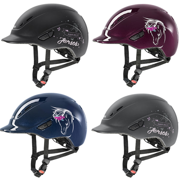 Uvex KIDDOX Dekor Children Kids Mini Junior Riding Hat Happy Horse Flower 3XS-S
