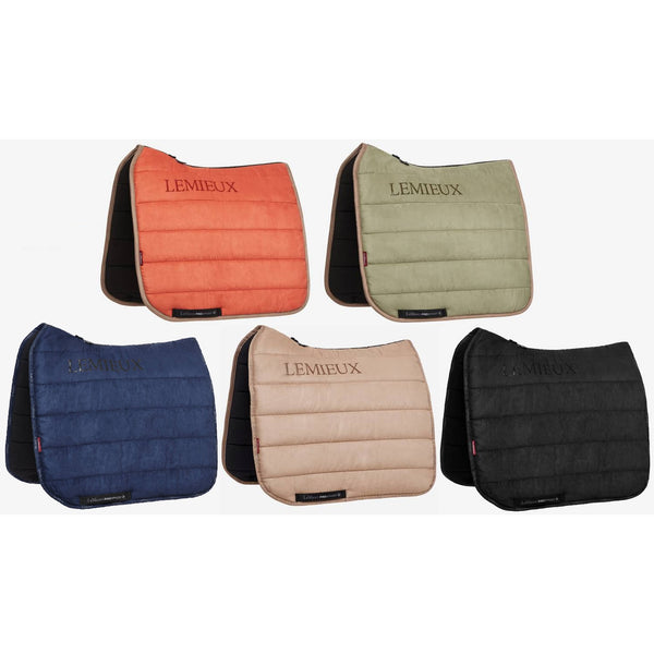 LeMieux Dressage Work Pad Thick Padded Polypad Saddlepad Square Navy/Mink/Black