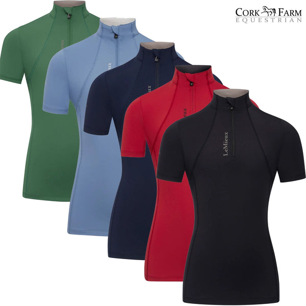 LeMieux Young Rider Classique Short Sleeve Base Layer Teens Kids Wicking XC Top