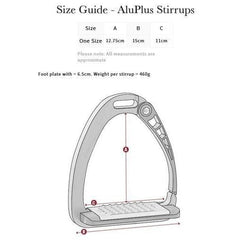 Acavallo Arena AluPlus Stirrups Adults Aluminimum Safe Comfort Stirrup Irons New