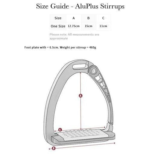 Acavallo Arena AluPlus Stirrups Adults Aluminimum Safe Comfort Stirrup Irons New