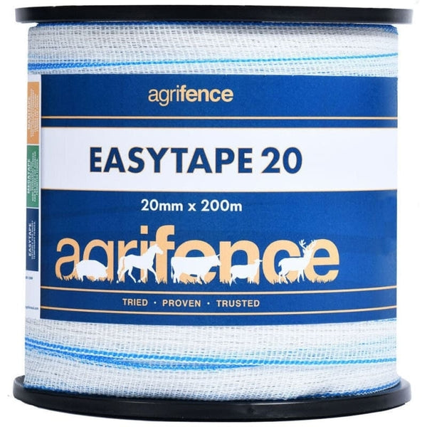 Agrifence Easytape Polytape G20 Conductive Electric Fence Tape White 200m SALE