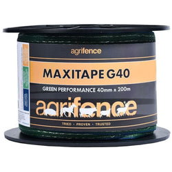 Agrifence Maxitape Performance Tape Conductive Electric Fence Green/White 200m