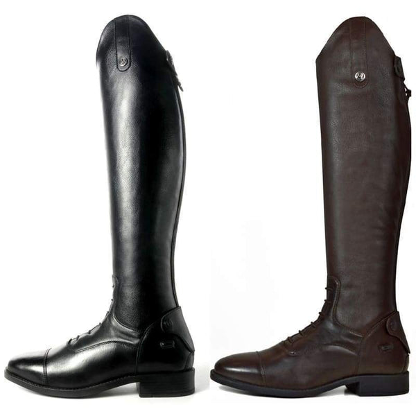 Brogini COMO V2 Long Tall Laced Leather Strech Riding Black 42/44 SALE