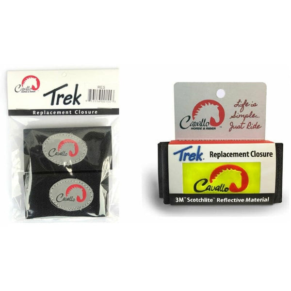Cavallo 2x Trek Replacement Spare Touch Tape Closure Fastening Strap Black/HiVis