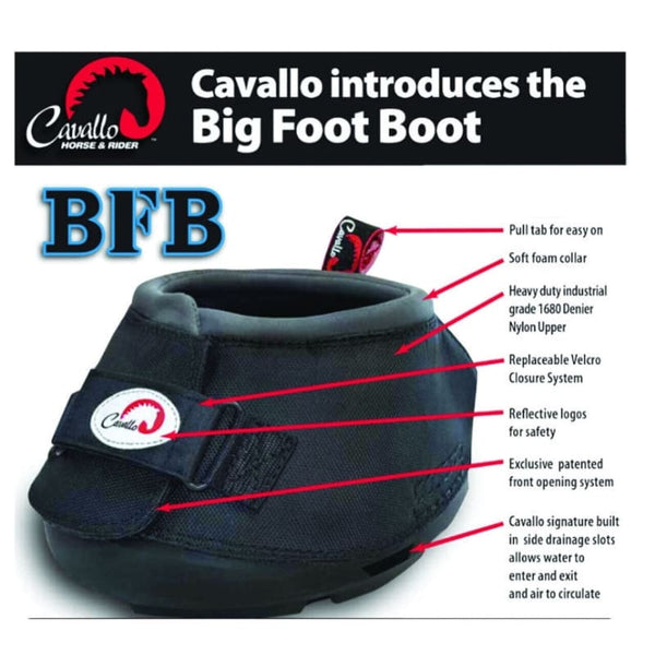 Cavallo Big Foot Boot BFB Flexible All Terrain Tough Durable Hoof Boots 7/8/9/10