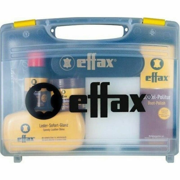 Effax Leather Care Case Including Tack Saddle Shoe Polish and Sponge Cleaning Kit