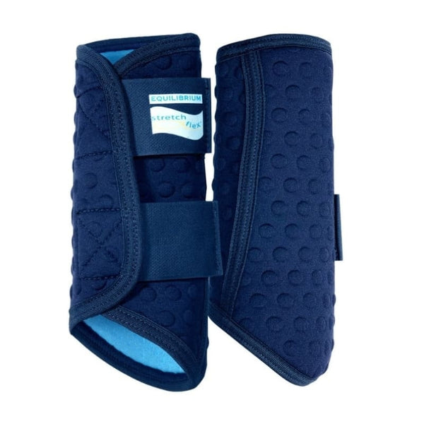 Equilibrium Stretch and Flex Flatwork Wraps Supportive Dressage Black/White/Navy