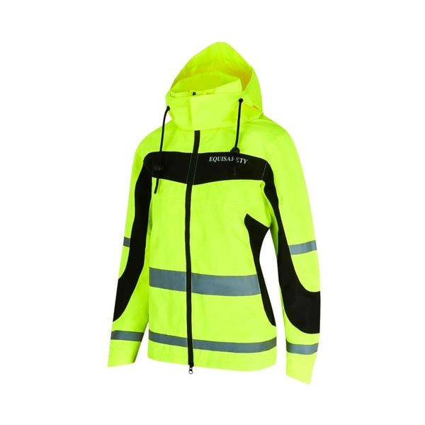 Equisafety Hi-Vis Lightweight Reflective Fluorescent Waterproof Jacket Yellow