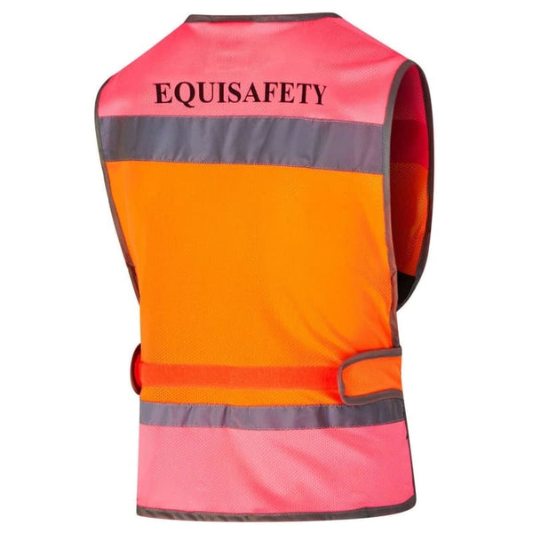 Equisafety Multi-Colour Waistcoat Breathable Hi Vis Reflective Mesh Vest 4 Kids