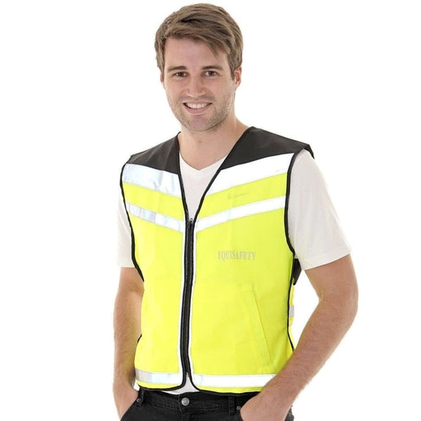 Equisafety Plain Adjustable Air Waistcoat Hi-Vis Reflective Pink/Red Small/Medium SALE