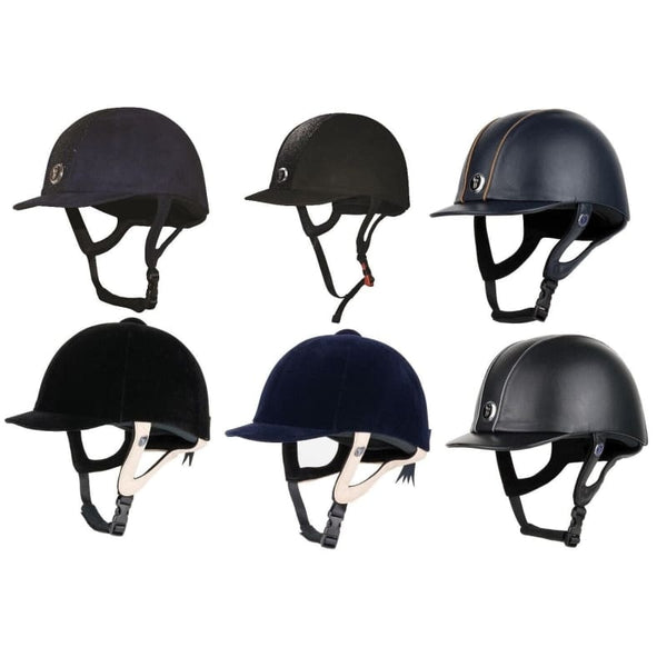 Gatehouse Jeunesse Velvet/Glitter/Leather Riding Hat Black/Navy 52cm-55cm PAS015